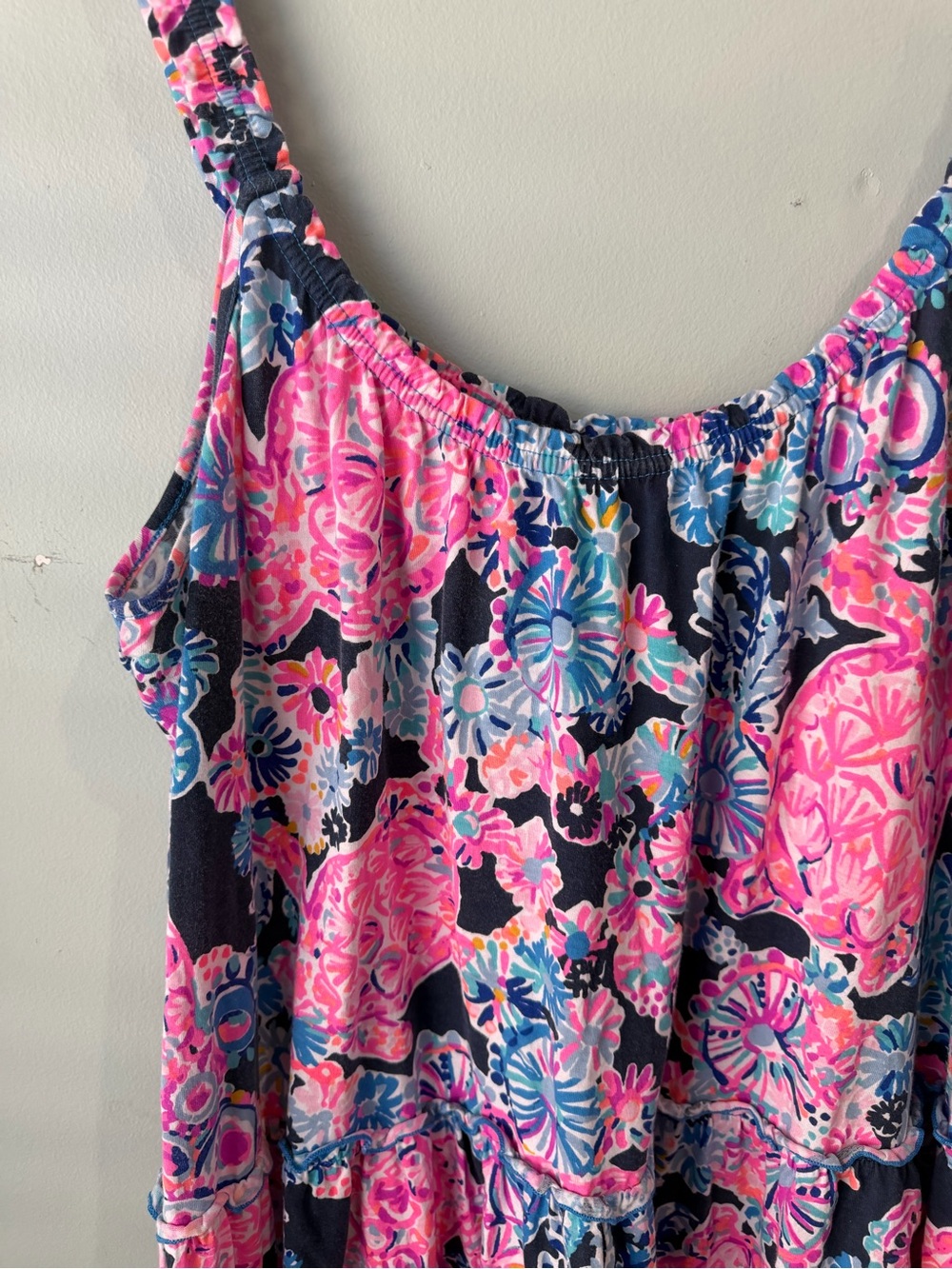 Lilly Pulitzer Loro Swing Dress in High Tide Navy Size XL - Picture 3 of 7